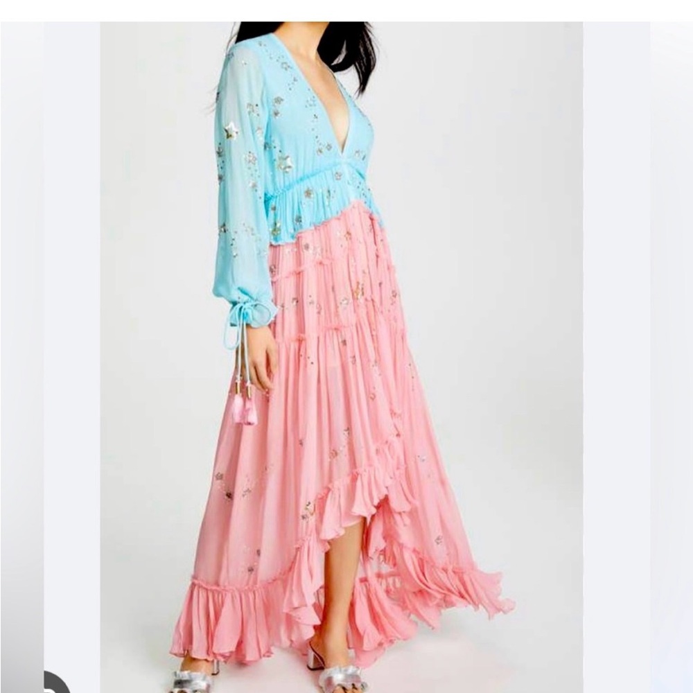 Rococo Sand Star Light High Low Dress Blue Pink